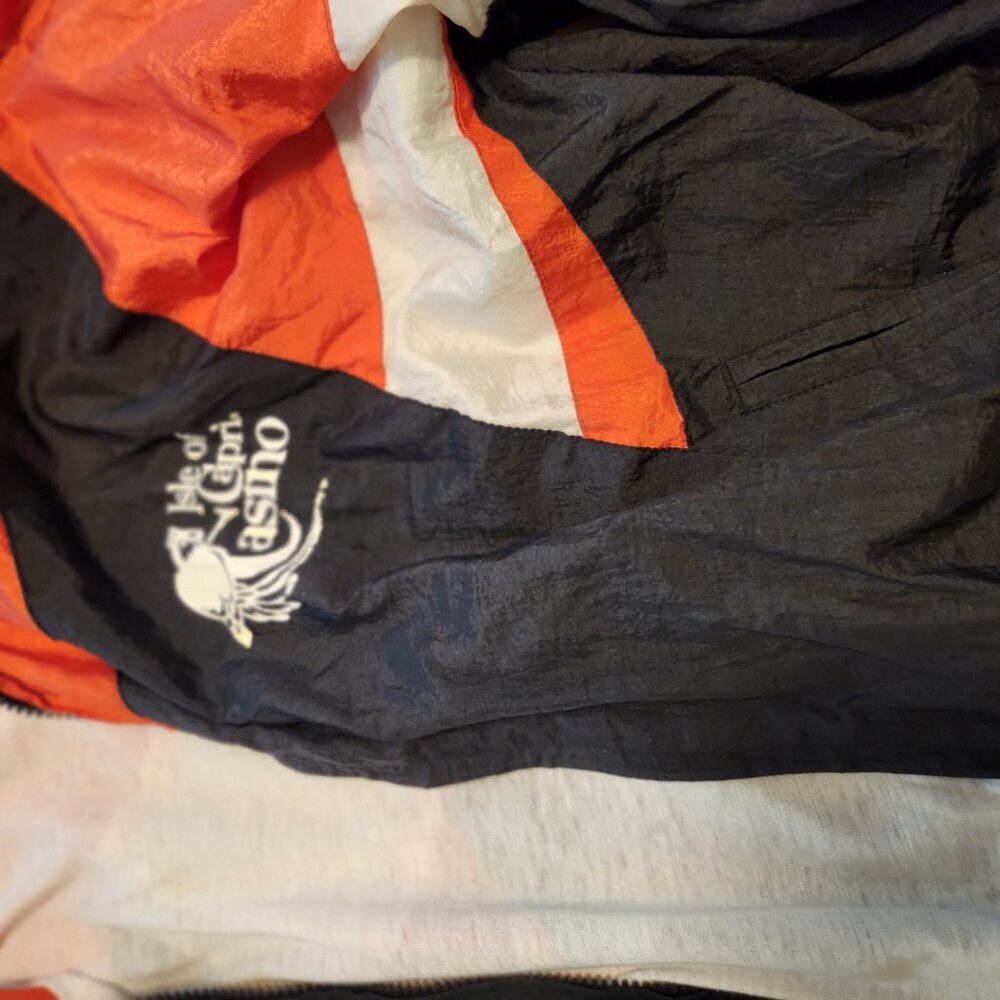 Vintage BAW Athletic Wear Windbreaker RARE Isle Of Capri Casino Edition! - Picture 4 of 13